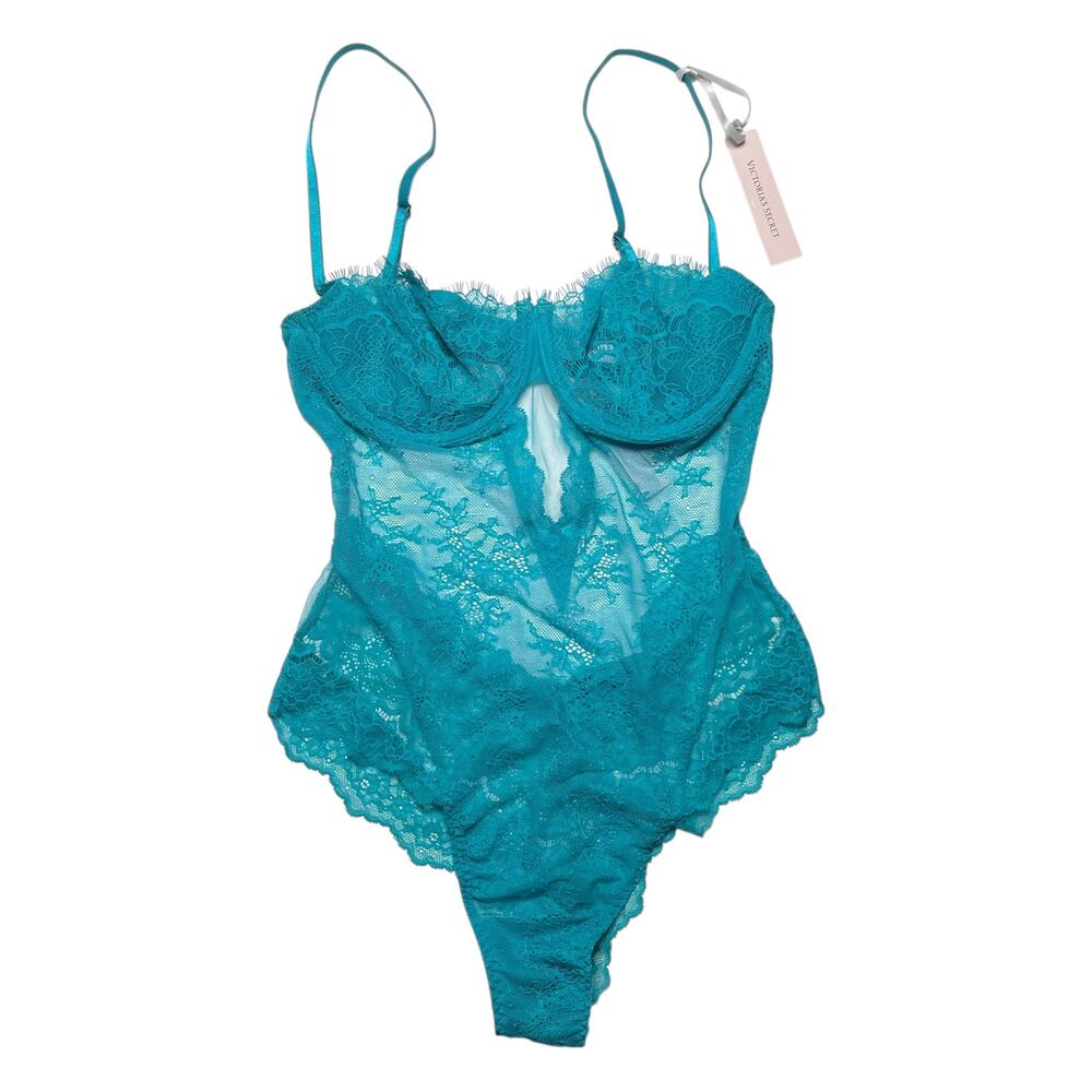 Victoria's Secret Wicked Balconette Teddy Capri Sea Size Medium